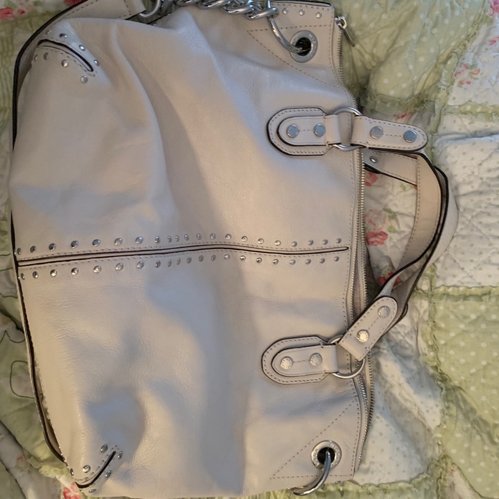 Michael Kors White Leather Bag